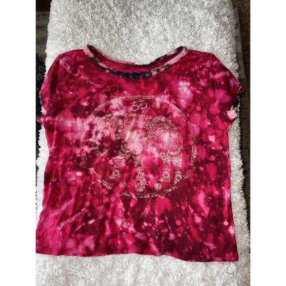 French Pastry Juniors Sz. L Red Elephant Design Tee. Soft, Cute - Picture 1 of 7